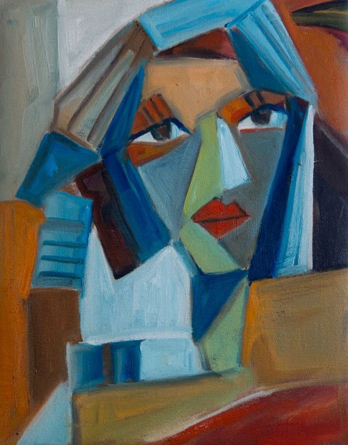 Blue Hair Cube