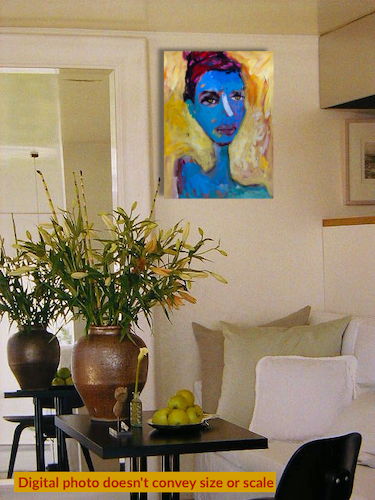 Woman in Blue detail