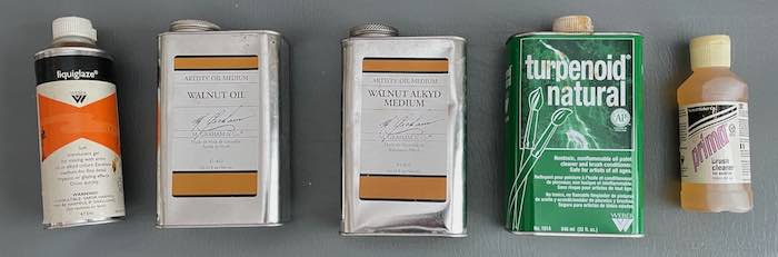 Solvents painting technique example