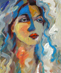 Original abstract painting by Washington DC artist Asali — recently sold