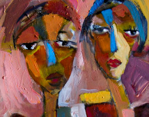 Original modern painting by Washington DC artist Asali — recently sold