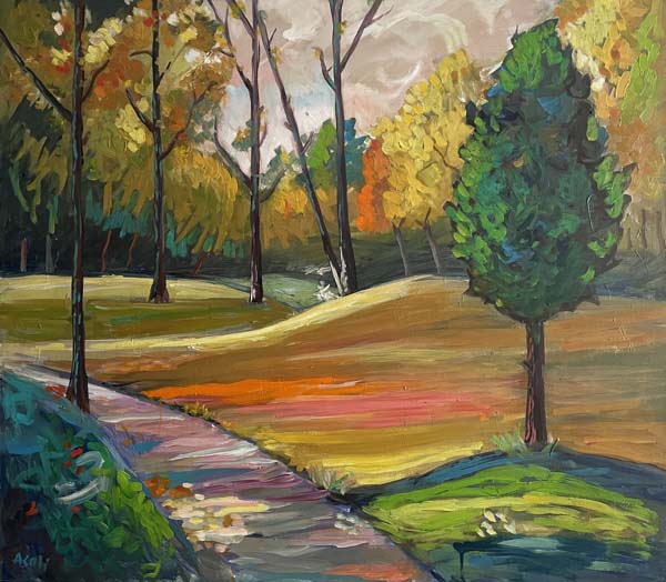 FORT WARD PARK – landscape painting by Asali Studio