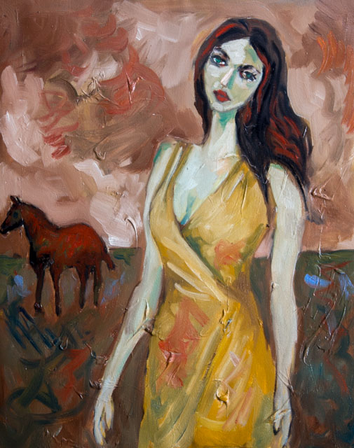 Red Sky – original painting by Asali Studio