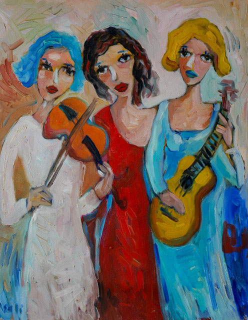 Trio – original painting by Asali Studio