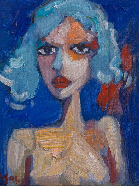 Ocean Eyes – portrait painting by Asali Studio